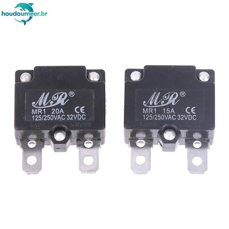 HOUDO 7A 10A 15A Interruptor Térmico Do Fusível Disjuntor De Reinicialização Automática Para Carro Elétrico Infantil