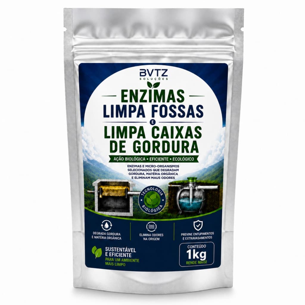 Enzimas Limpa Fossa E Caixas De Gordura Pia Ralo Reduz Odores Desentupidor Cozinha Pratico