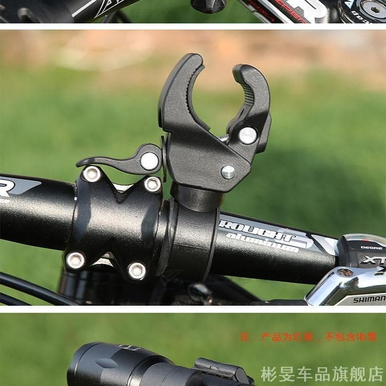 Suporte para lanterna, suporte para luz de Mountain Bike, suporte para farol, clipe de luz giratório, clipe de suporte p