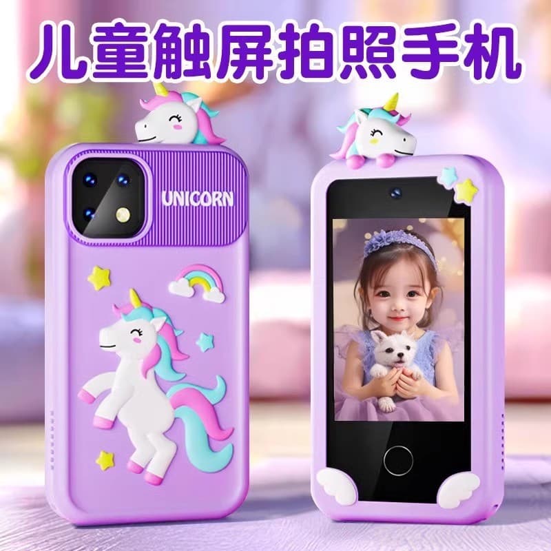 Câmera infantil tela sensível ao toque do telefone móvel brinquedos educativos digitais podem foto imprimível de alta de