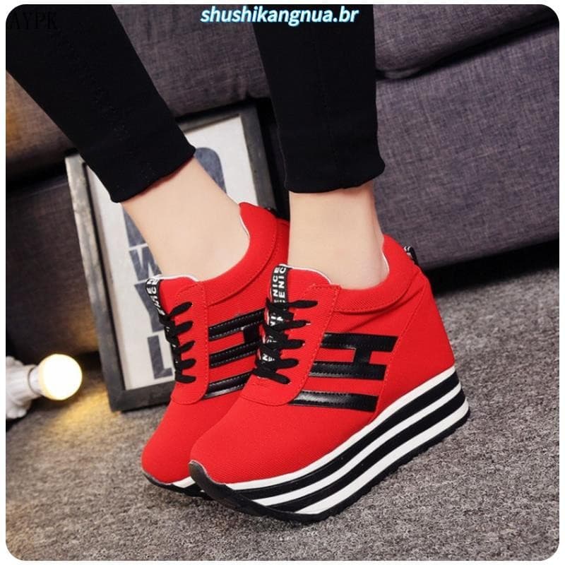 Sapatos Femininos de Alta Qualidade 2025/Versão Coreana/Casual/Tecido Grosso 1J6N