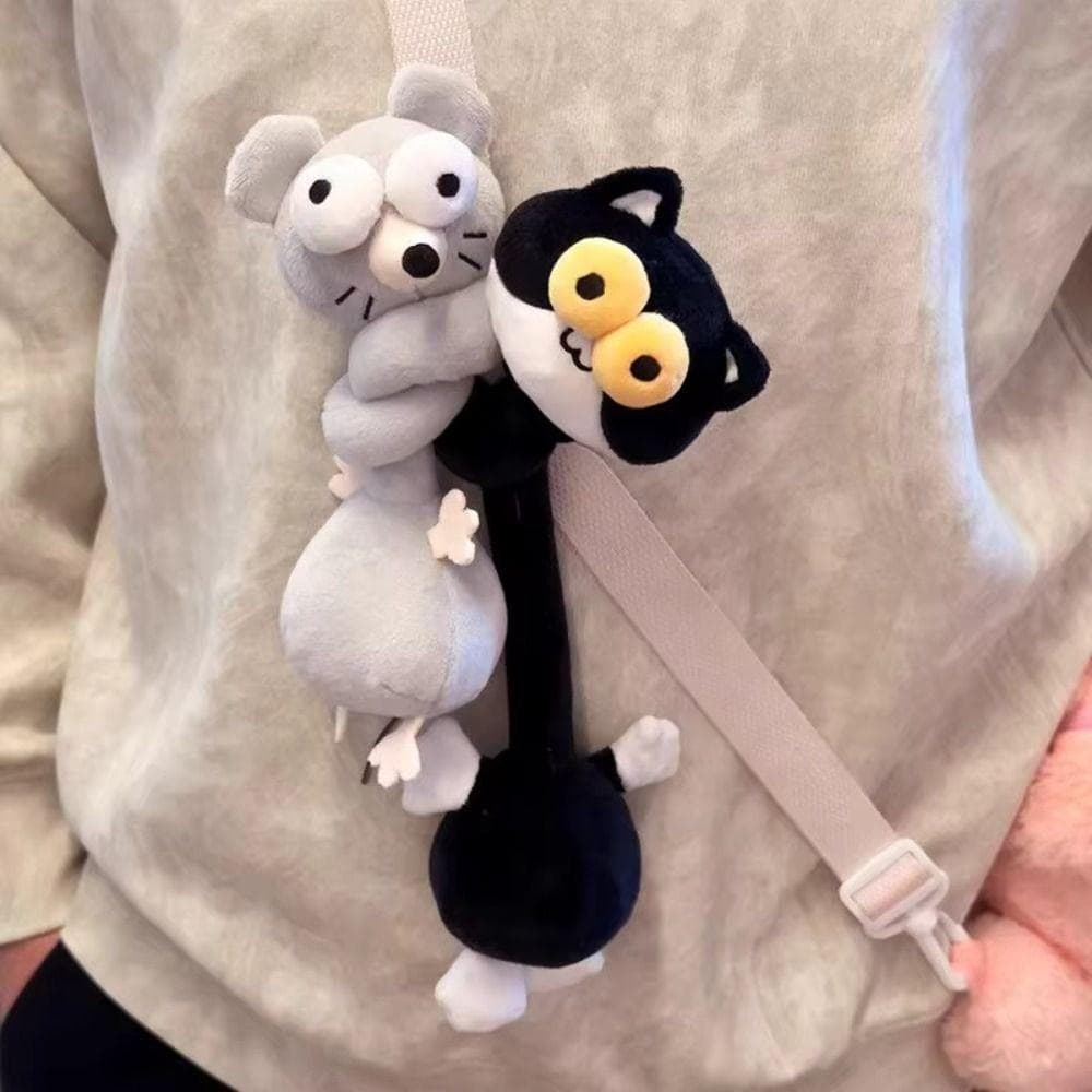 Chaveiro De Pelúcia De Macaco De Pescoço Longo , Pingente De Bolsa De Coelho De Design Engraçado De Estilo Bonito Cavalo