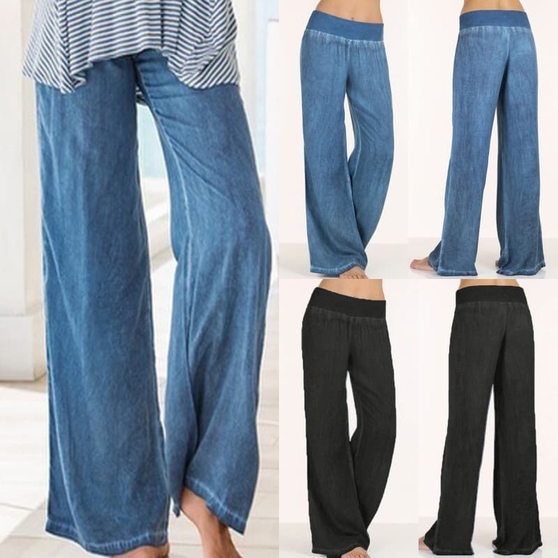 AliExpress ebay comércio exterior europeu americano tamanho grande calças casuais femininas calças Jeans finas calças la