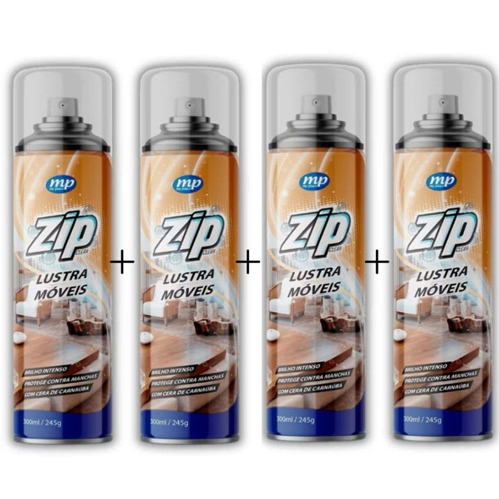 Lustra Móveis Spray 300ml Brilho Instantâneo Removedor de Poeira e Gordura Limpeza Rápida Multiuso