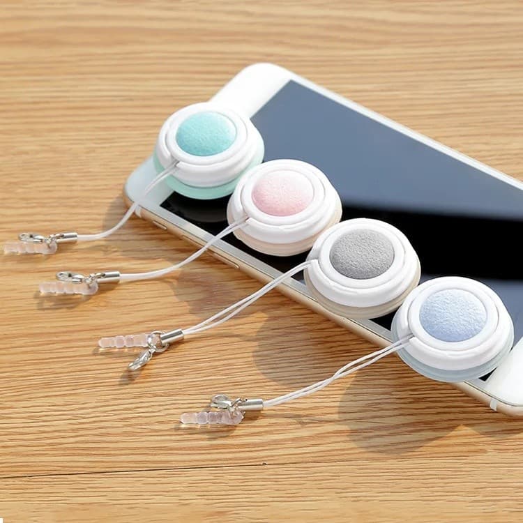 Pano de Limpeza Portátil para Tela de Telefone e Lentes de Óculos com Alça para Pendurar