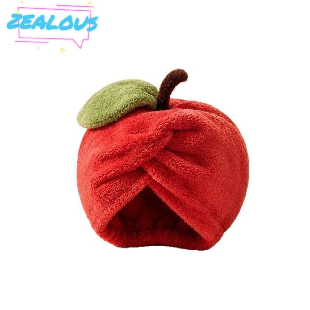 ZEALOUSSS-Touca De Secagem De Cabelo Em Formato , Banho Rápida Espessada Absorvente Macia