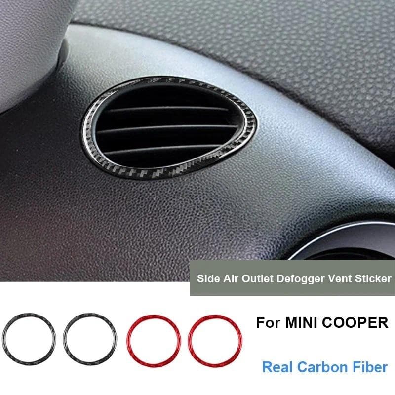 Para Mini Cooper Hardtop R56 Clubman R55 Conversível R57 Interior Do Carro Auto Saída De Ar Lateral Desembaçador Ventila