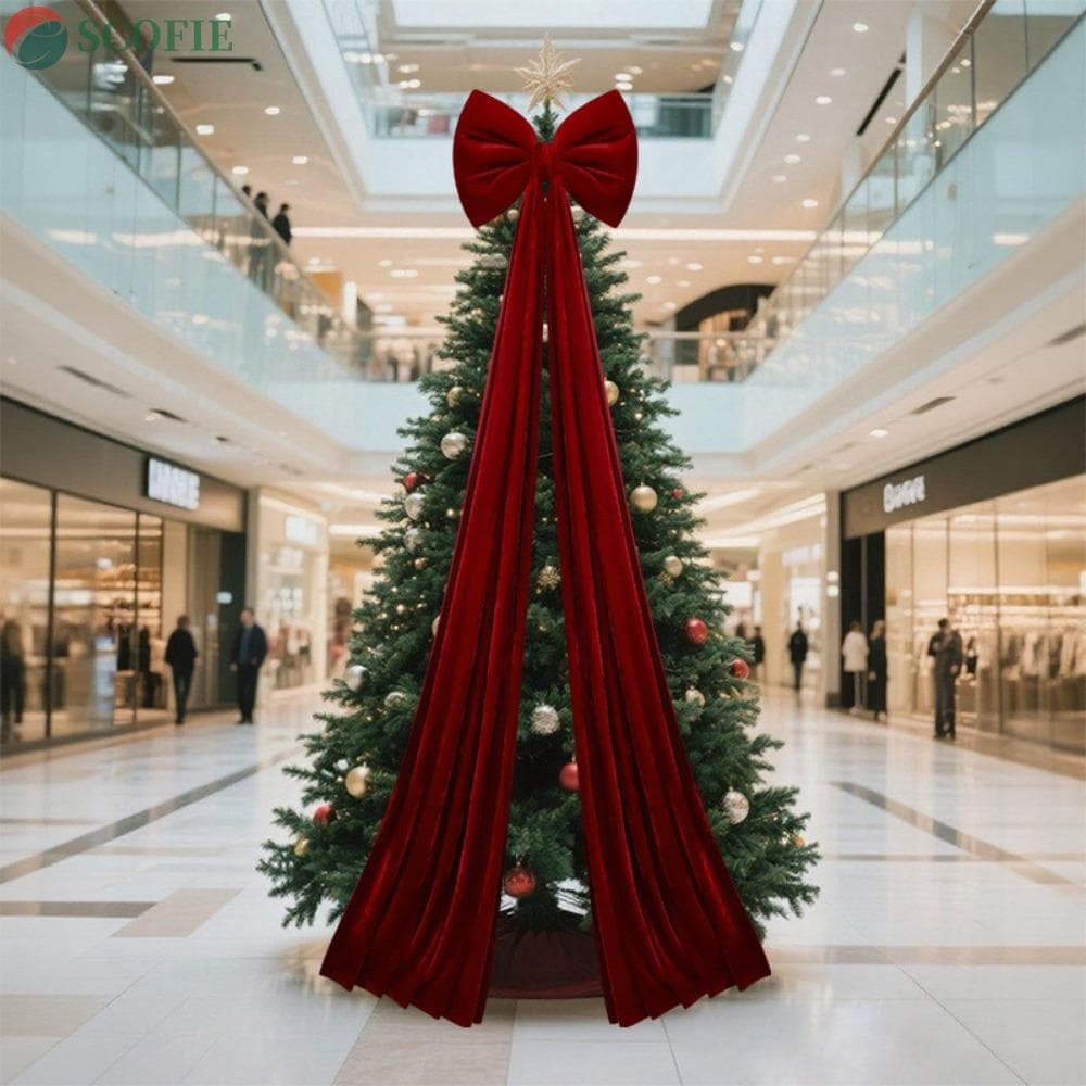 Arco De Árvore De Natal Para Shopping SCOFIE , Laço Super Grande DIY Reutilizável , Fita Estendida