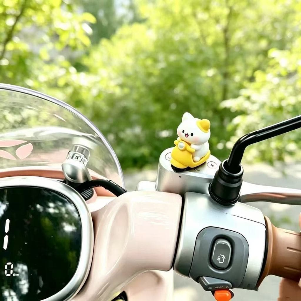 Tédio bonito dos desenhos animados girando moinho de vento veículo elétrico motocicleta painel decoração ornamentos melh