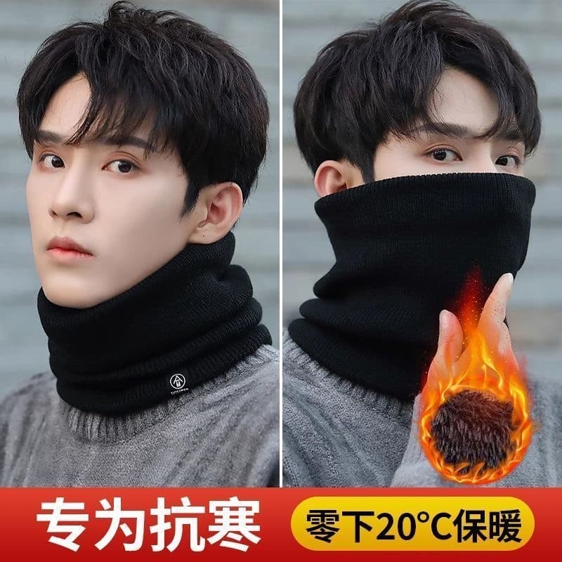 Cachecol masculino feminino capa de pescoço Universal malha engrossado velo quente inverno equitação versão coreana ao a