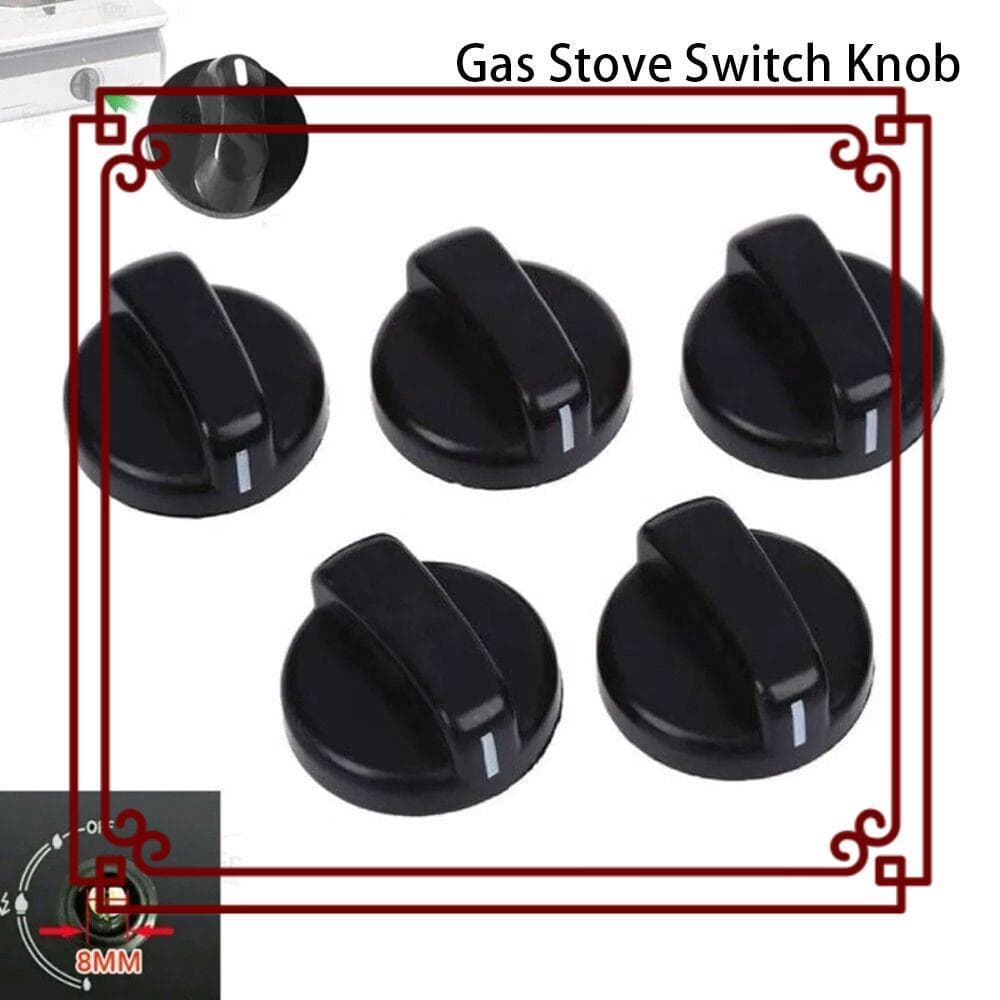 1/2/5 Peças Botões De Fogão , Botão De Controle A Gás De Forno De Alcance De 8mm Interruptor De Substituição