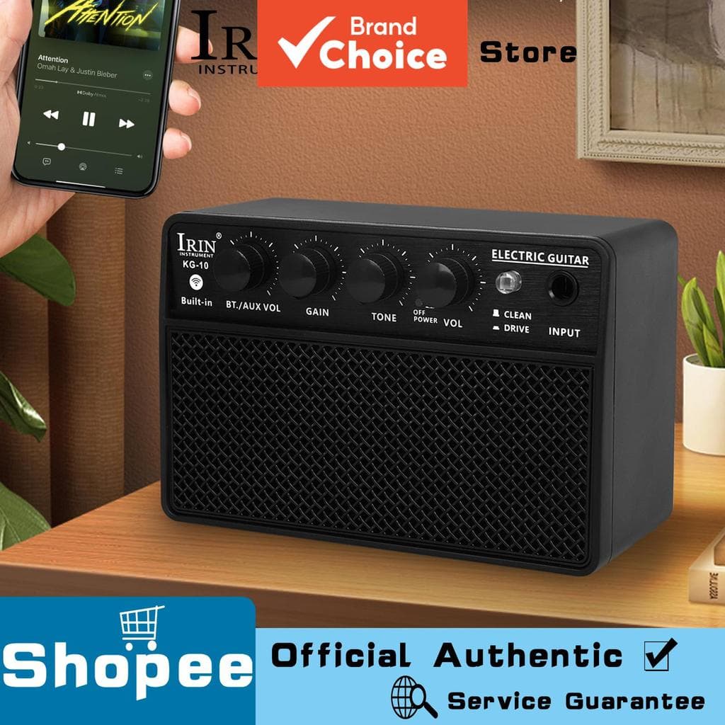 IRIN KG 10 Amplificador De Baixo Para Guitarra Elétrica Alto-Falante Bluetooth ABS Portátil Com Efeitos Presente De Dese
