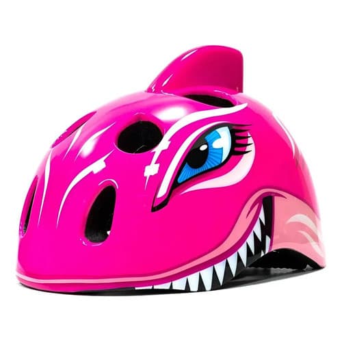 Capacete Infantil Dinossauro Bicicleta Skate Patins Patinete Rosa 52-56 Cm