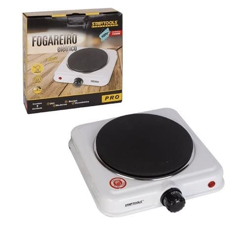 Fogareiro Eletrico Inducao 1 Boca 127V Branco Portatil Rapido Facil Limpeza Seguro