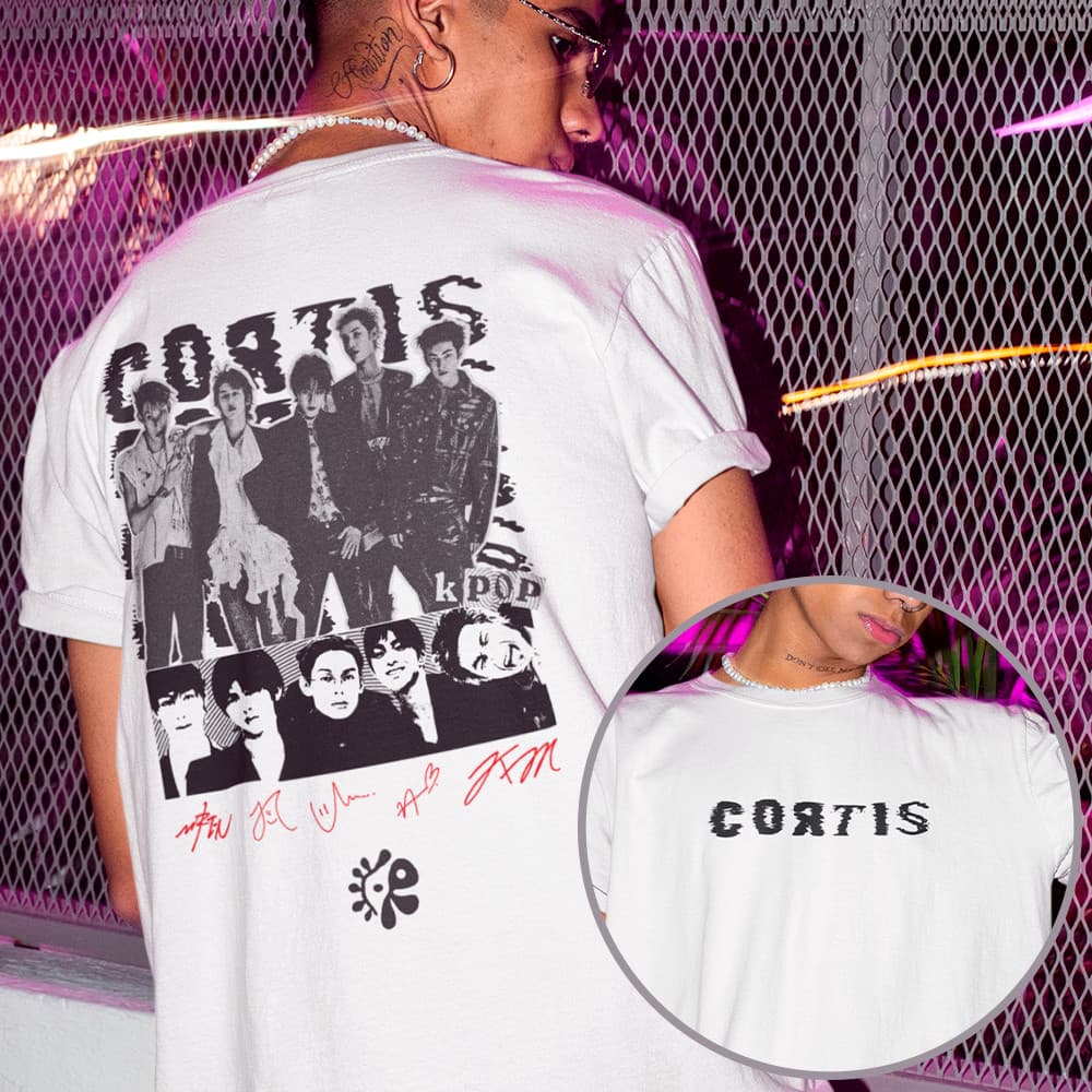 Camiseta Cortis banda kpop estilo retrô vintage 100 algodão fio 30 1 moda coreana tendência 2025 exclusiva fãs
