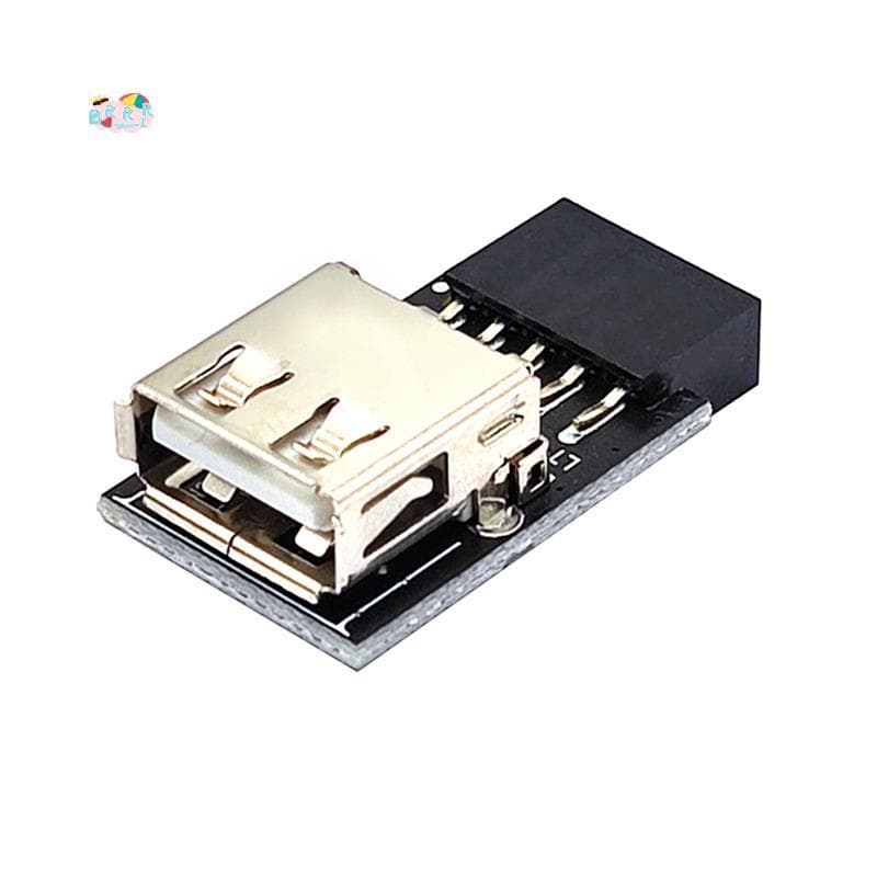 9Pin Para 1 Porta Adaptador USB Conector PC Placa-Mãe Interna USB2.0 Tipo A Conversor Fêmea Computador Desktop Fácil Ins