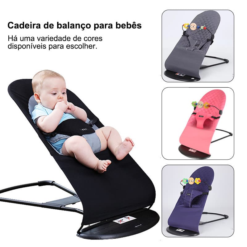Cadeira de Balanço para Bebê Dobrável Portátil - Conforto, Segurança e Fácil de Limpar