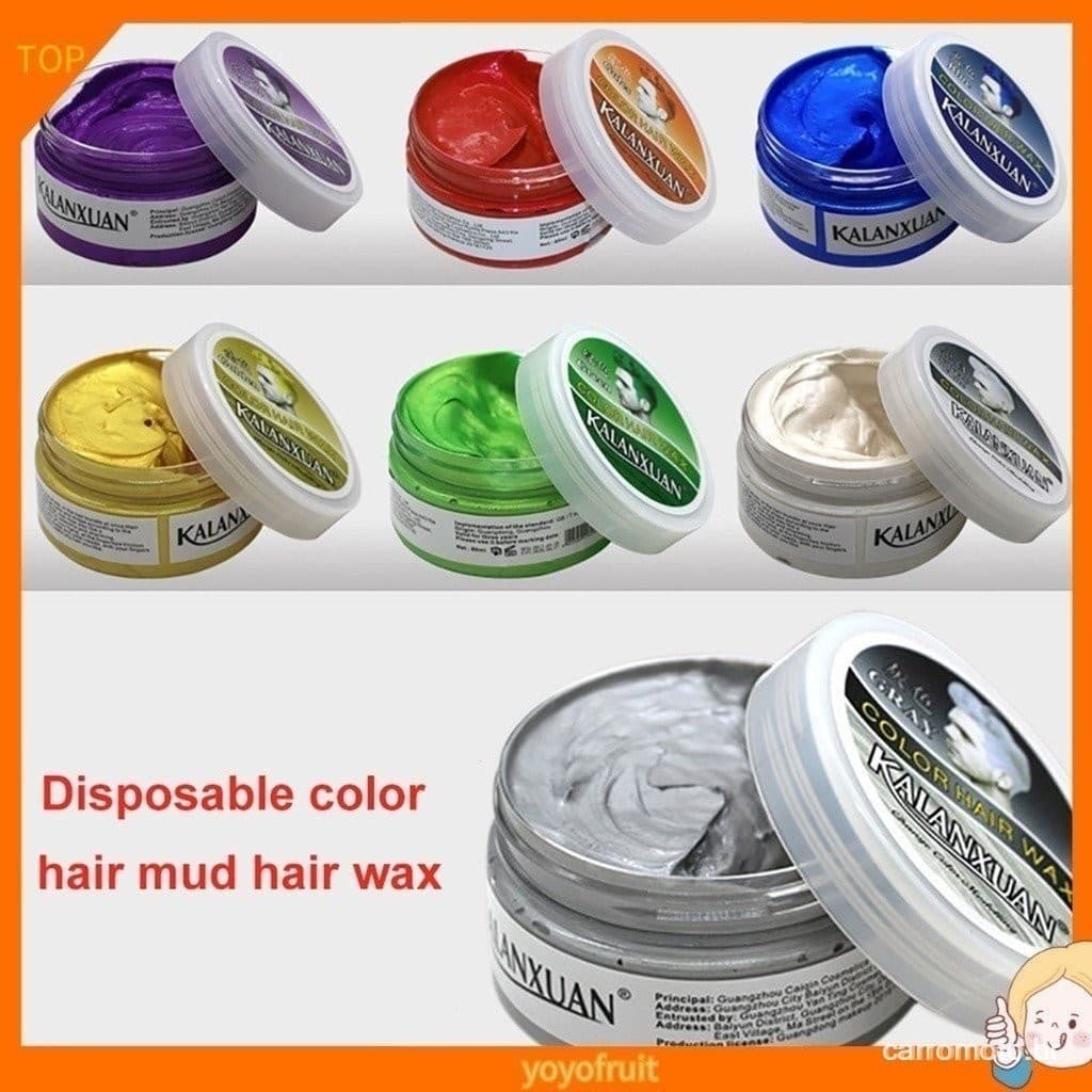 Vovó cinza, cera de cabelo loiro, Cor Temporária Tintura Lama Salão Cera Creme Oungument Modelagem , Estilo único