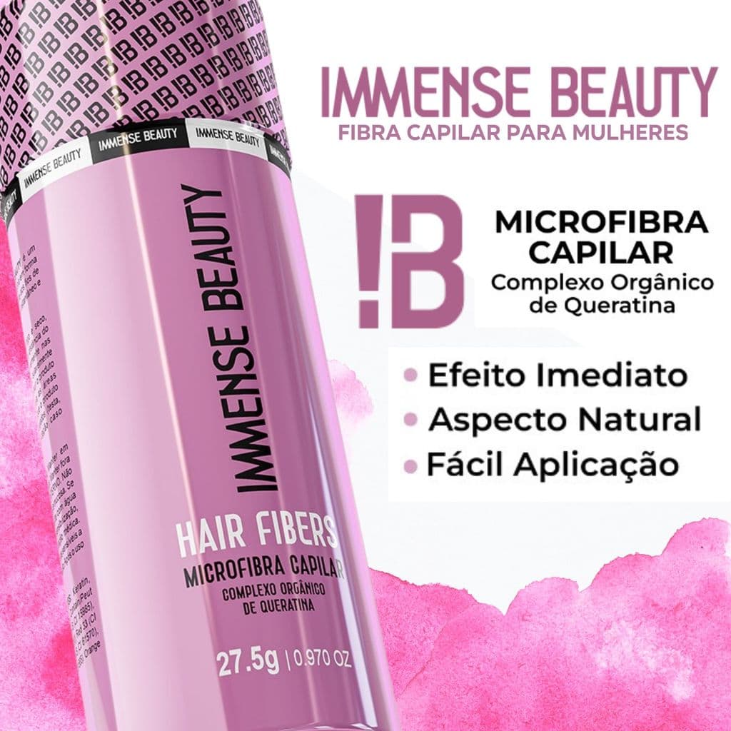 Fibra Cobertura Capilar Immense Beauty 27,5g Maquiagem Capilar para Mulheres