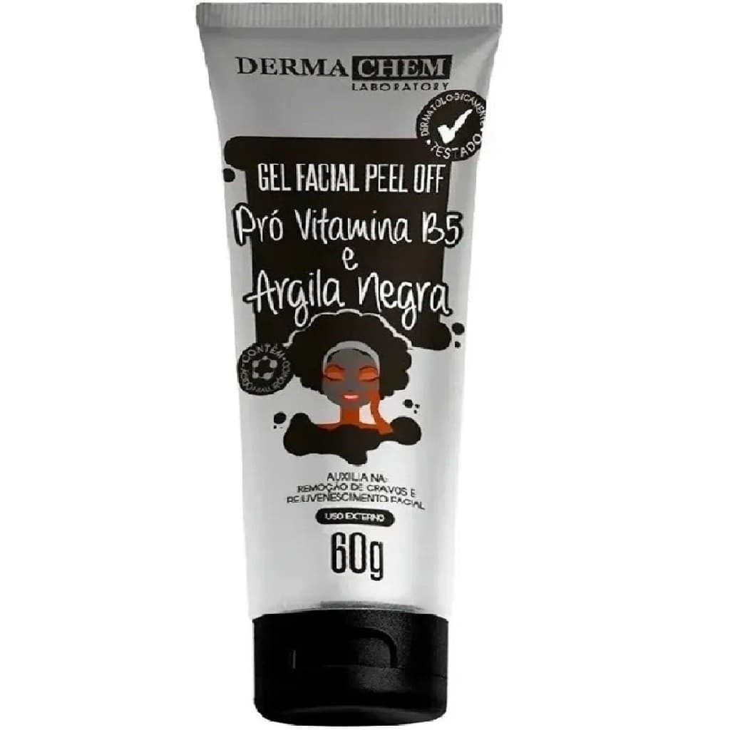 🌿 Gel Facial Peel Off Pró Vitamina B5 Argila Negra ✨