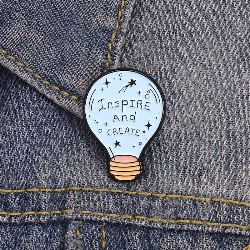 INSPIRE E Criar Broche Esmaltado Com Lâmpada Inteligente , Acessórios De Roupas Da Moda , Mochila , Crachá , Joia , Pres