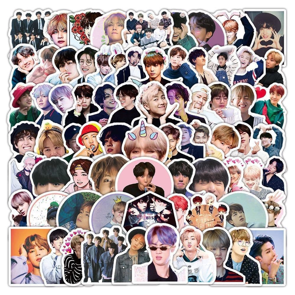 Novos adesivos DIY para caderno do grupo masculino coreano BTS Aidou, com 300 peças e desconto C7OV