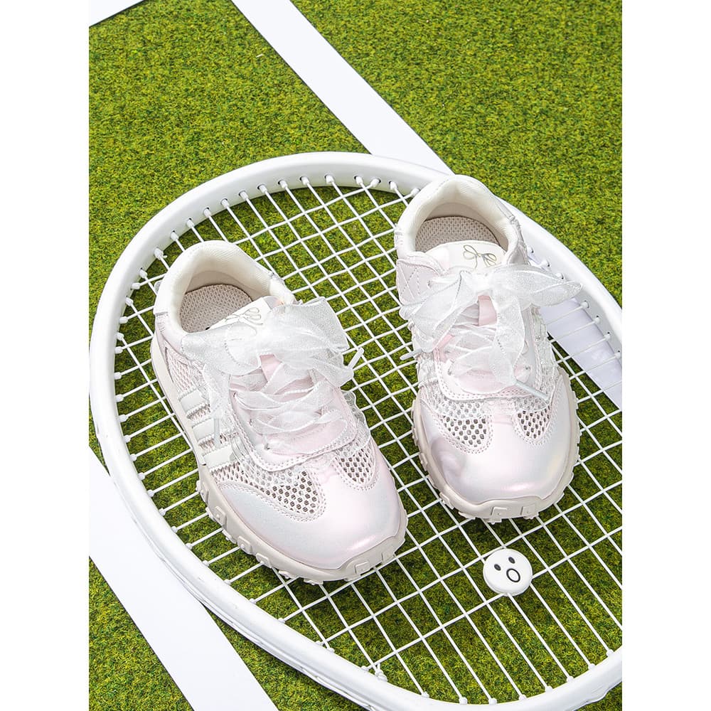 Única malha rendas meninas sapatos esportivos respirável 2026 primavera verão crianças sapatos casuais sola macia Anti-d