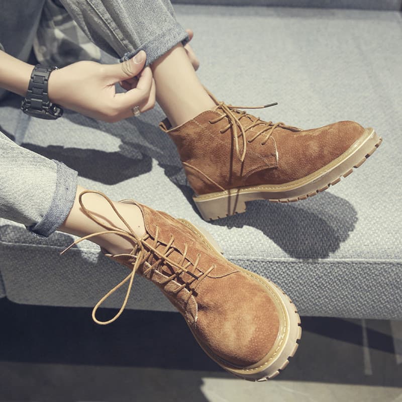 Martin botas masculinas de cano alto forro de lã de inverno novo estilo Retro botas de couro de solo masculino forro de