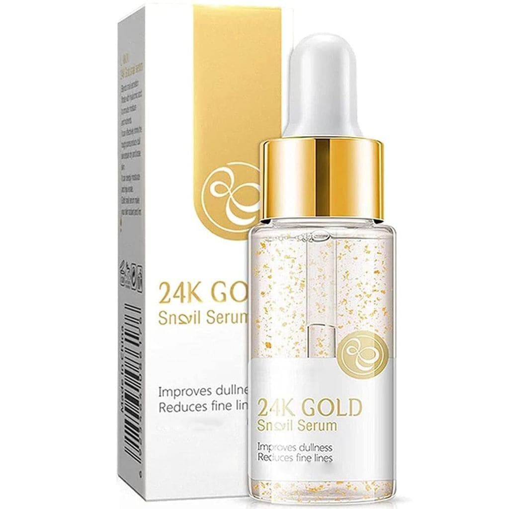 Séruns Faciais de Caracol com Ouro 24k para Mulheres, Filtrado de Secreção de Caracol, Sérum Facial de Ácido Hialurônico