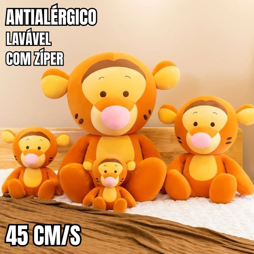 Tigre de Pelúcia 45cm Super Fofo