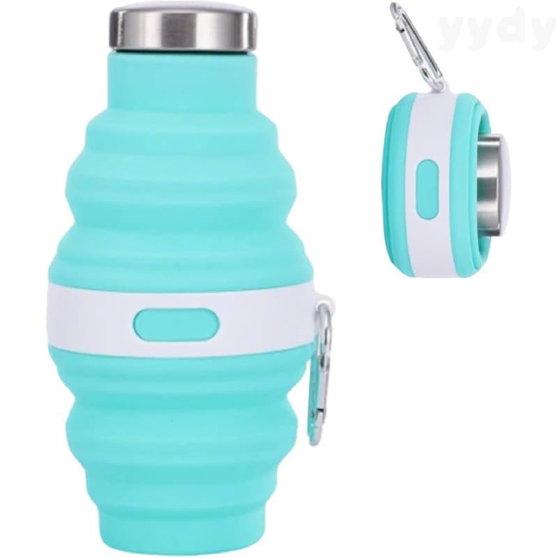 Garrafa de Água com Recurso Dobrável, Design de Garrafa de Água Retrátil, Tamanho Compacto de 17 por 8,3 cm para Hidrata