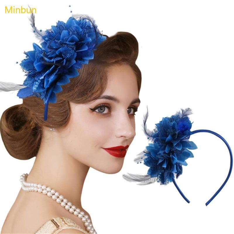 Minbun Pena Headpiece Traje Evento Hairband Para Carnaval Dança Wear