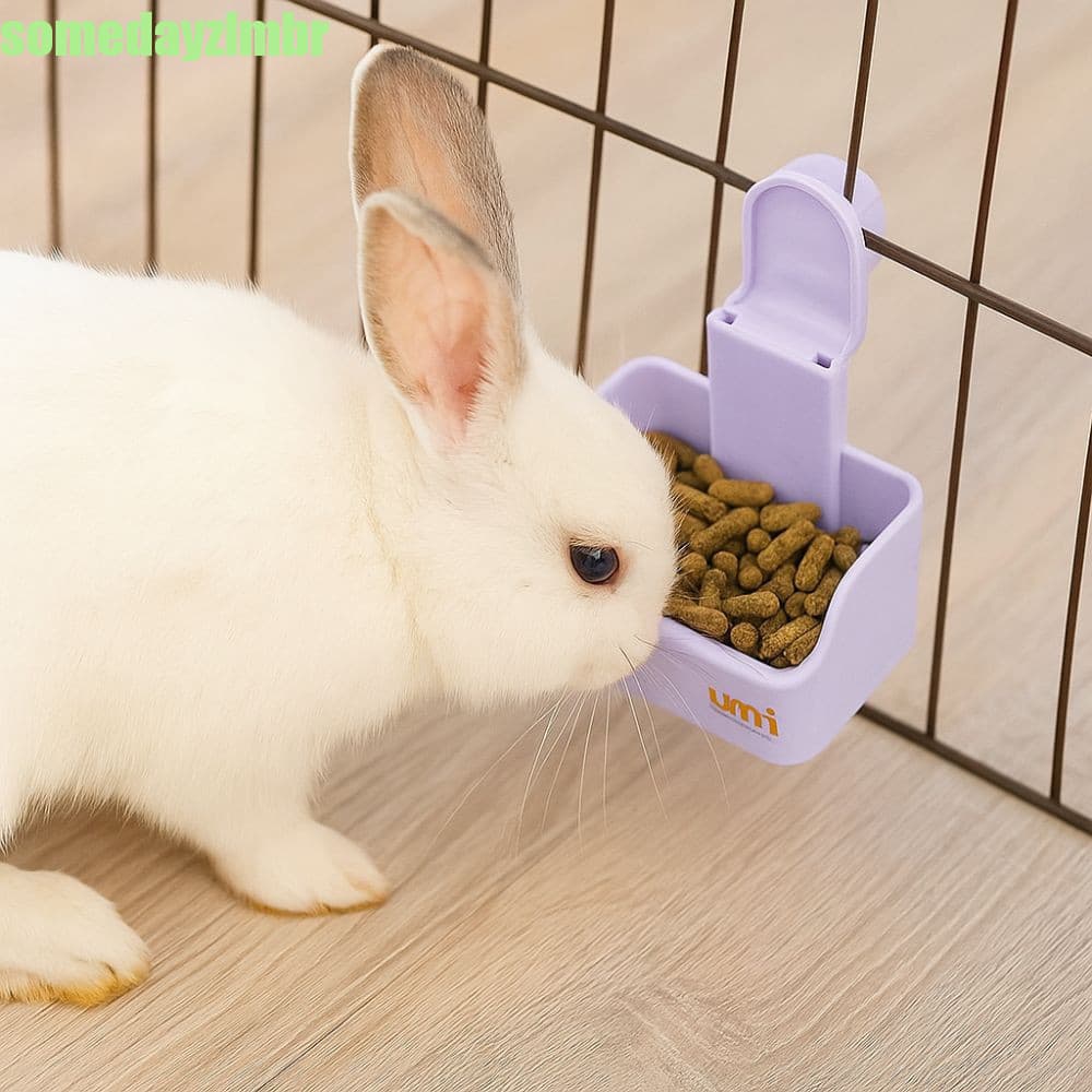 SOMEDAYZL0M Tigela Para Beber Coelho , Movimento De Trilho Deslizante , De Comida De Grande Capacidade , Montada Na Pare