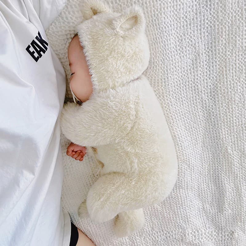 Pelúcia infantil início da primavera estilo ocidental macacão urso Super bonito 6 meses masculino feminino bebê primaver