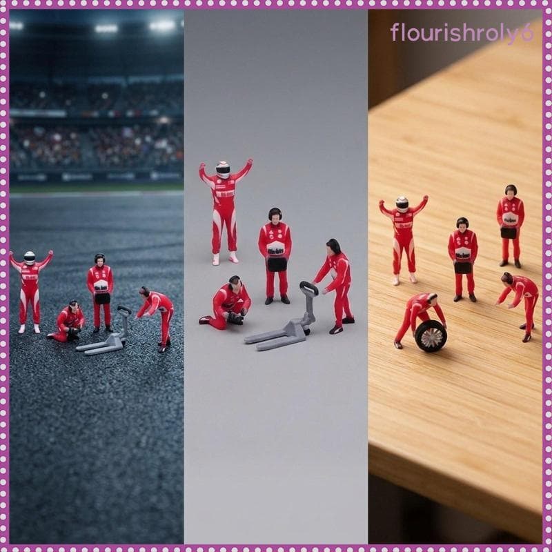 [Flourishroly6] Figura De Motorista De Corrida Em Escala 1 : 64 , Decoração De Layout De Jardim De Fadas , Cenário De Di
