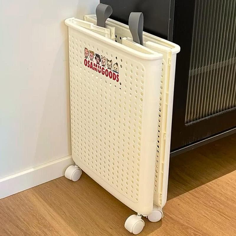 Cesto dobrável para roupas sujas, cesto para roupas domésticas de alto valor, cesta para armazenamento de roupas com rod