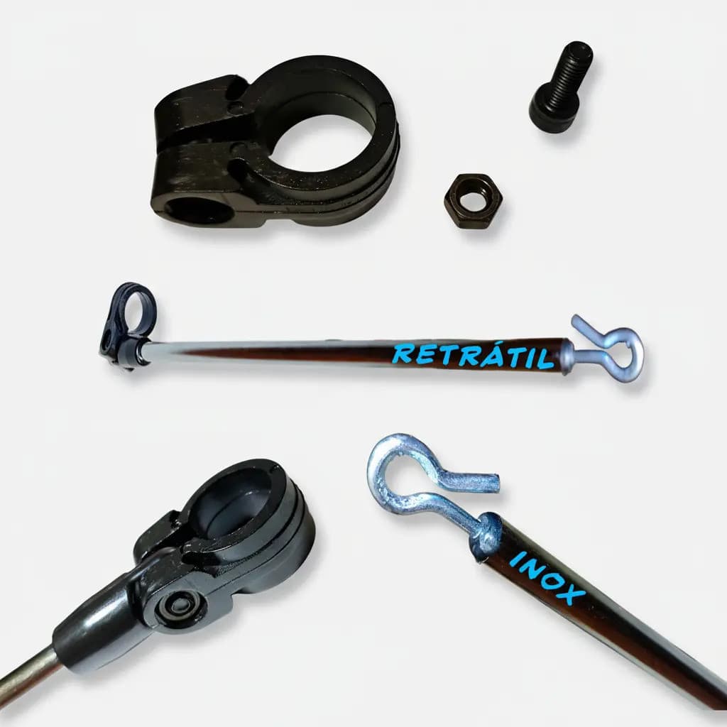 Antena Corta Pipa Cromada Moto Antena De Inox Anteninha Inox