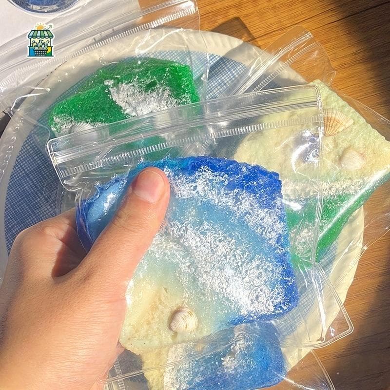 Macio Realista Oceano Onda Torrada Squeeze Brinquedos Lento Subindo Concha Alívio Do Estresse Brinquedo Para Todas As Id