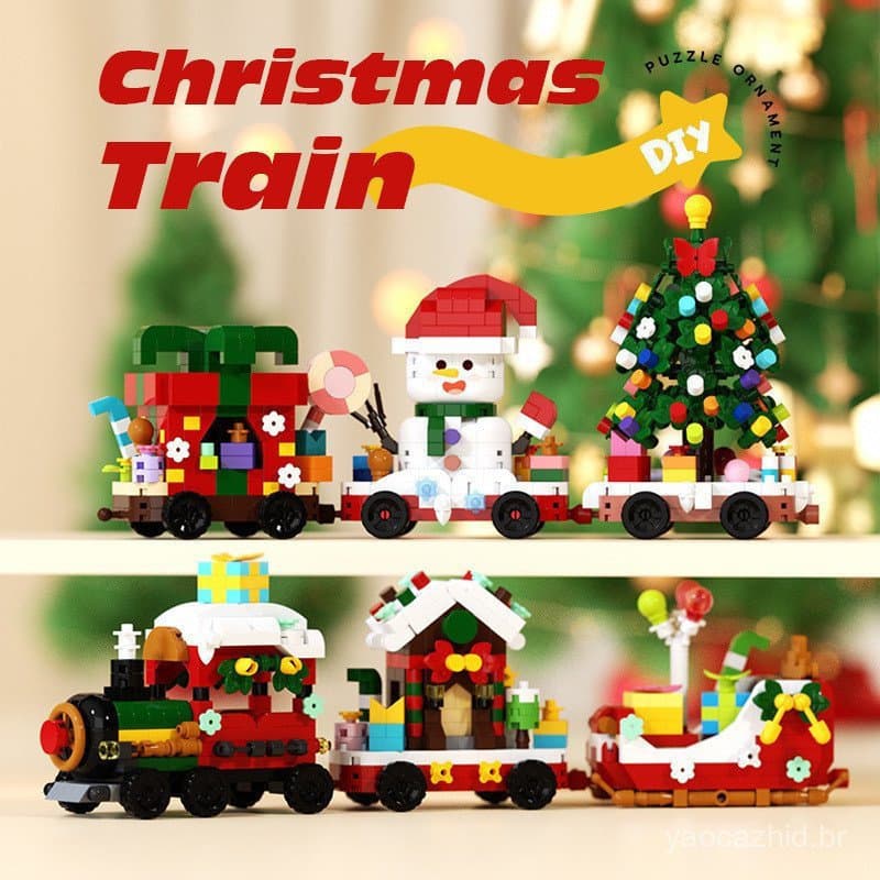 Blocos de Construção de Natal Brinquedos Árvore de Natal Mini Blocos de Partículas Presentes