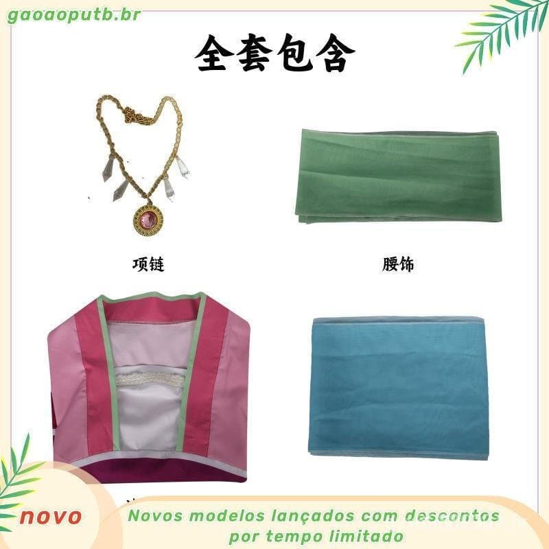 Maomao Cosplay Os Diários Do Poticário Anime Kusuriya No Hitorigoto Hanfu Antiguidade Vestido Rosa Peruca Conjunto0