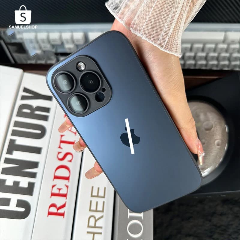 Capa de Vidro Fosco AG-Glass | Proteção Total com Anti-Impressões Digitais para iPhone 12/14/15/16/17/13 case 13 nomal
