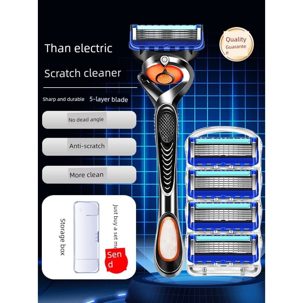 Universal Gillette velocidade afiada 5 afiada escondida lâmina suave navalha Manual masculino navalha de cinco camadas c