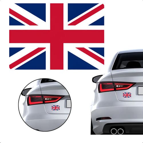 Adesivo Resinado Bandeira Inglaterra Reino Unido Carro Moto Note 8x5cm