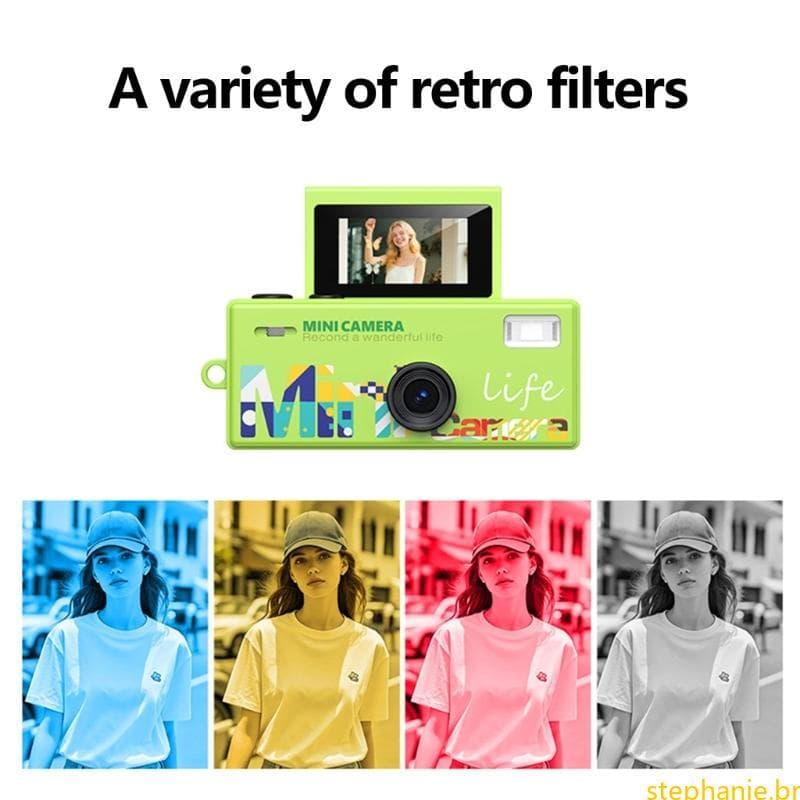 Melhor Câmera Polegar Minúscula Vários Filtros Cartão Memória 64 Gb Para Fotografia Diária