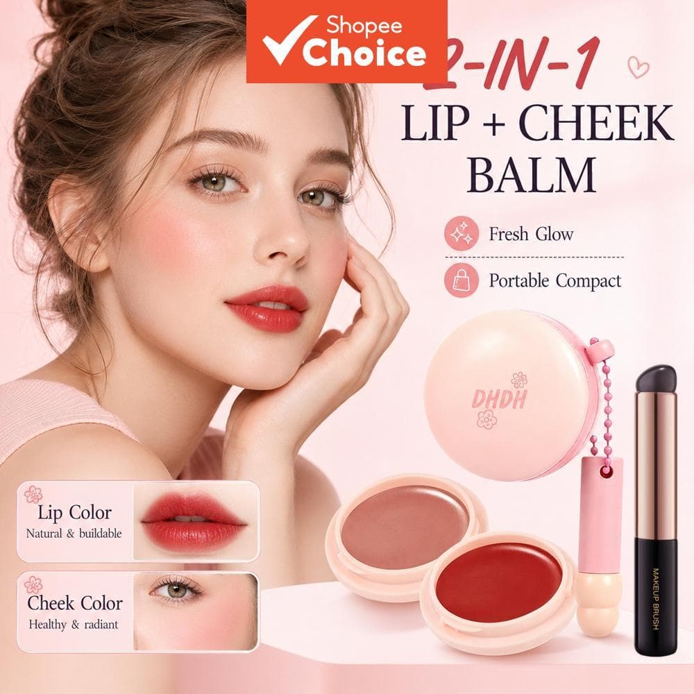 DHDH Multi Use Makeup Balm 10g - blush em creme de longa duração, também pode ser usado como batom, sombra e batom para