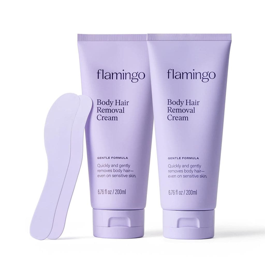 Creme Depilatório Feminino Flamingo - (2 Pacotes) 200 ml - Remove pelos das pernas, braços, axilas, abdômen e linha do b