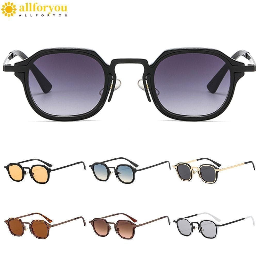 ALLFORYOU1 Óculos De Sol Quadrados Pequenos , Armação De Metal Y2K Punk Shades , Proteção UV400 Para Dirigir