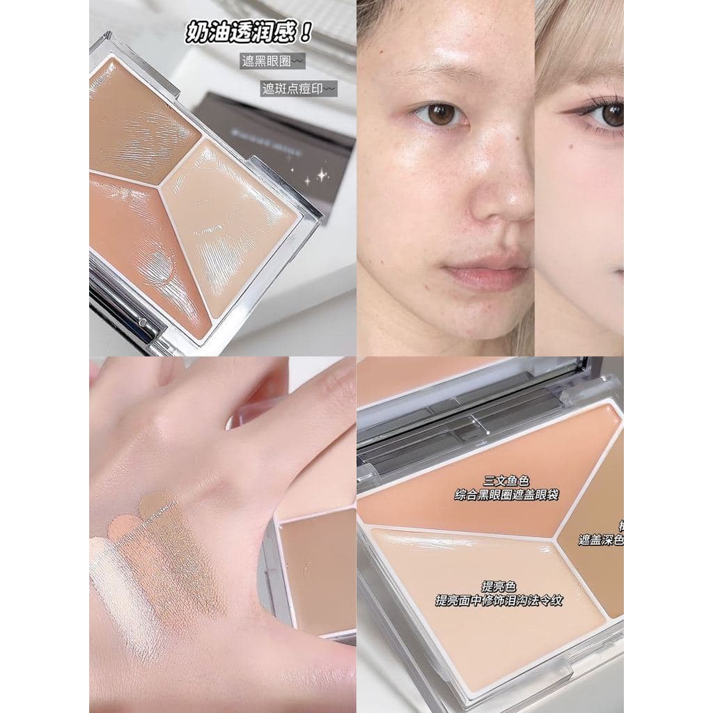 Paleta de corretivo de três cores, manchas, olheiras, marcas de Acne, iluminar o rosto, caneta corretiva poderosa, ilumi