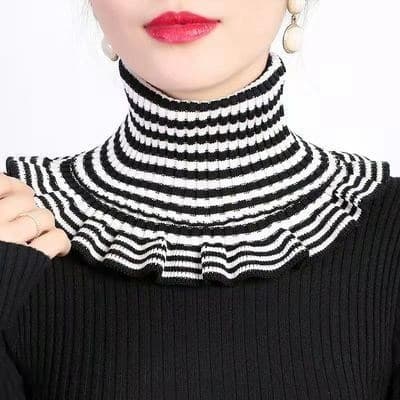 Cachecol feminino primavera outono pescoço manga pescoço proteção pescoço fungo borda proteção contra frio lã quente gol