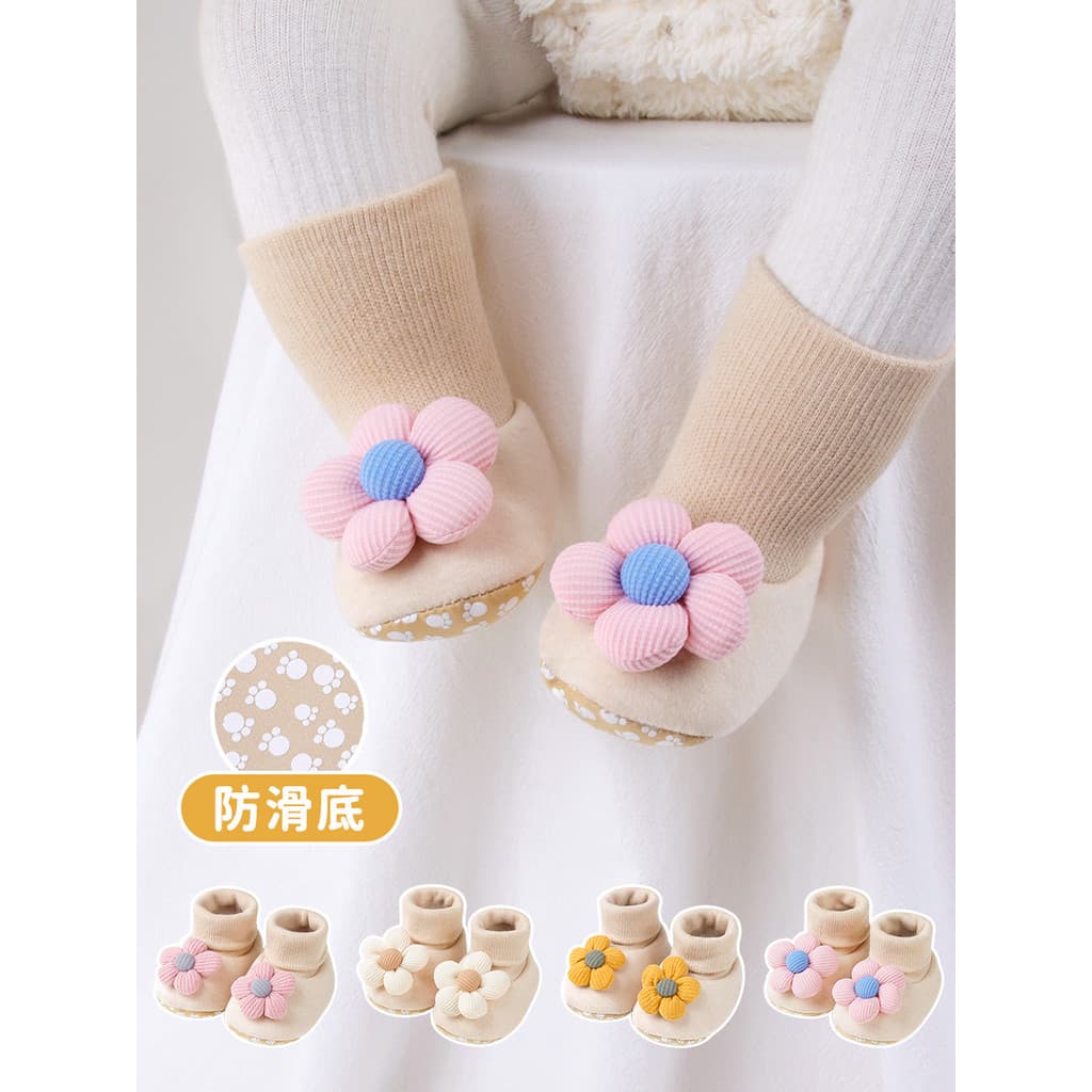 Meias de bebê primavera outono Mid-Tube bebê colorido meias de algodão sapatos de sola macia meias não podem cair recém-